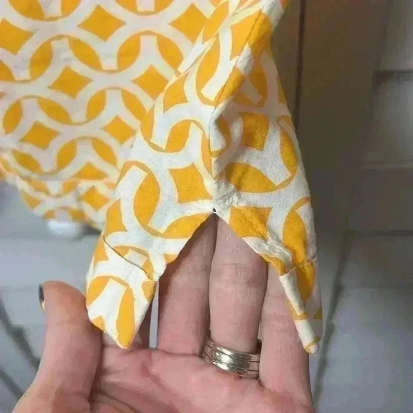 Peter Millar V-Neck 3/4 Sleeve Top Size Small Orange/White - Picture 6 of 8